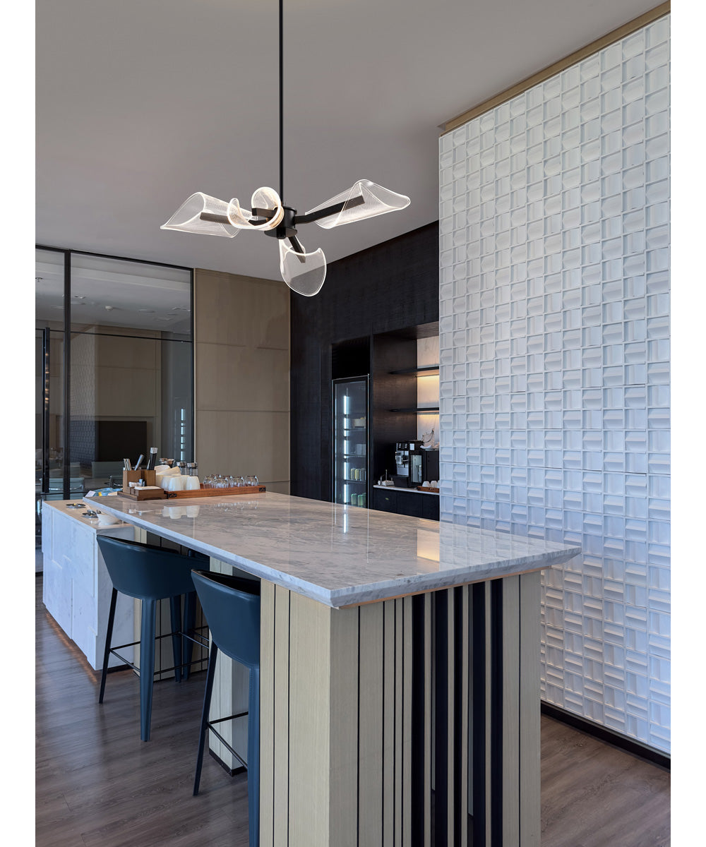 Sedona 4-Light Chandelier Matte Black