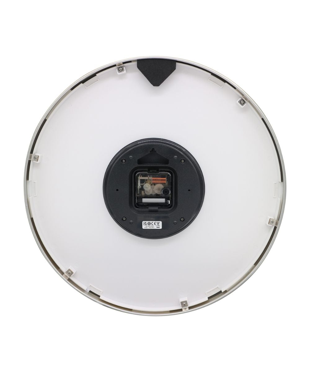 OPEN BOX 16" Wall Clock Carrara Gold & White Marble Effect Metal Case/Glass Cover