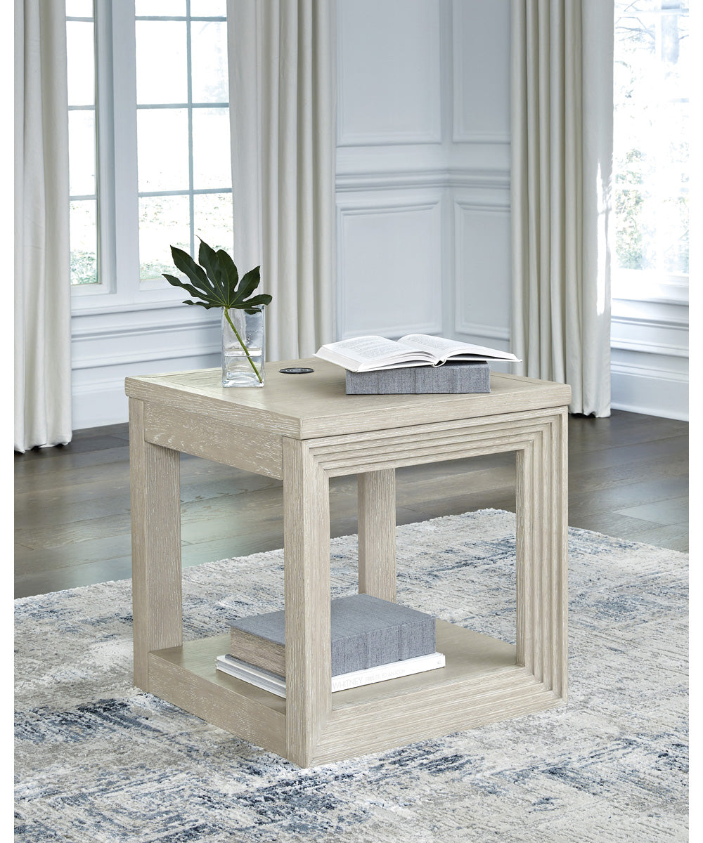 Marxhart Square End Table Bisque