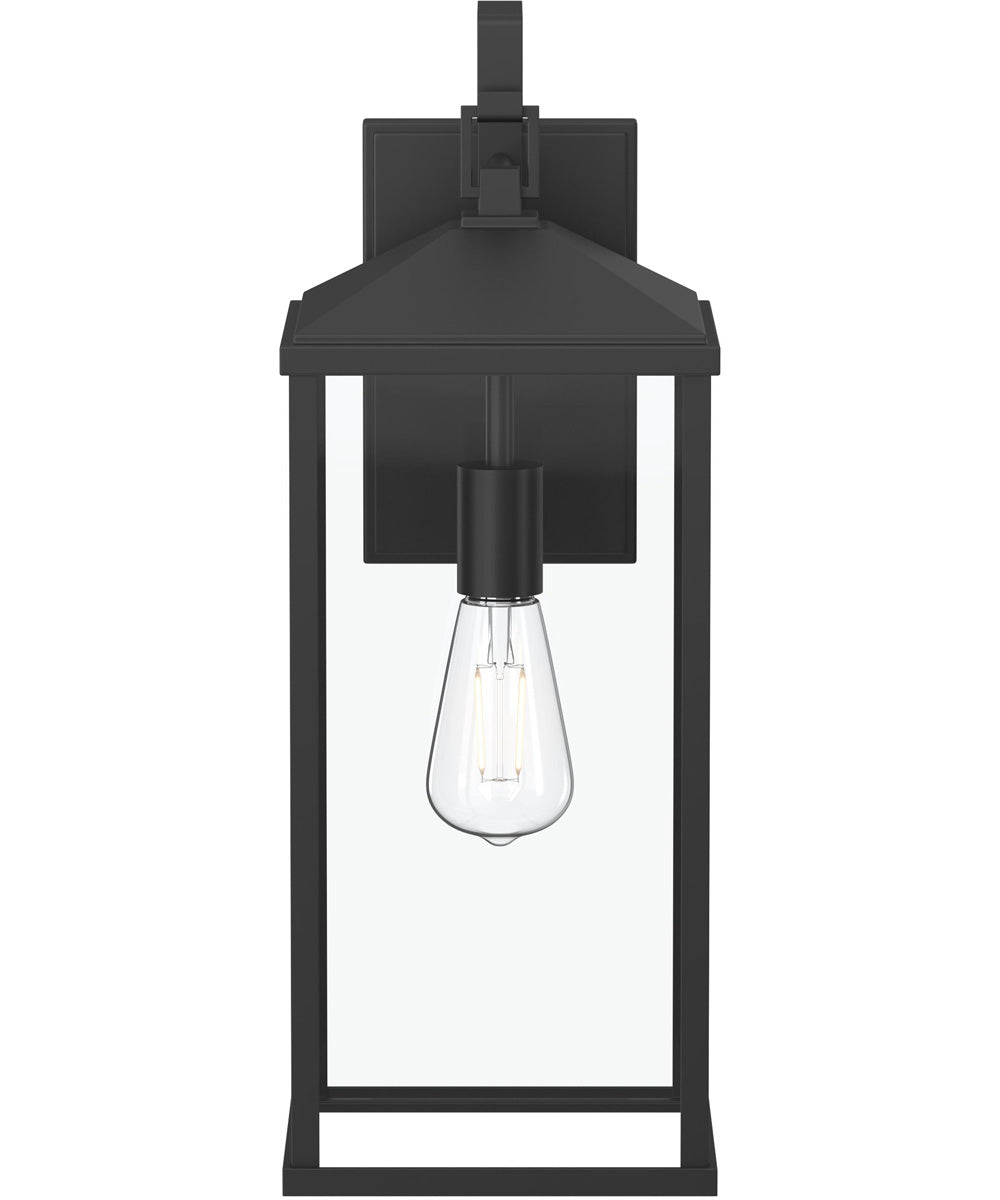 Cantley Extra Large Outdoor Wall Lantern with Clear Glass Panels Matte Black