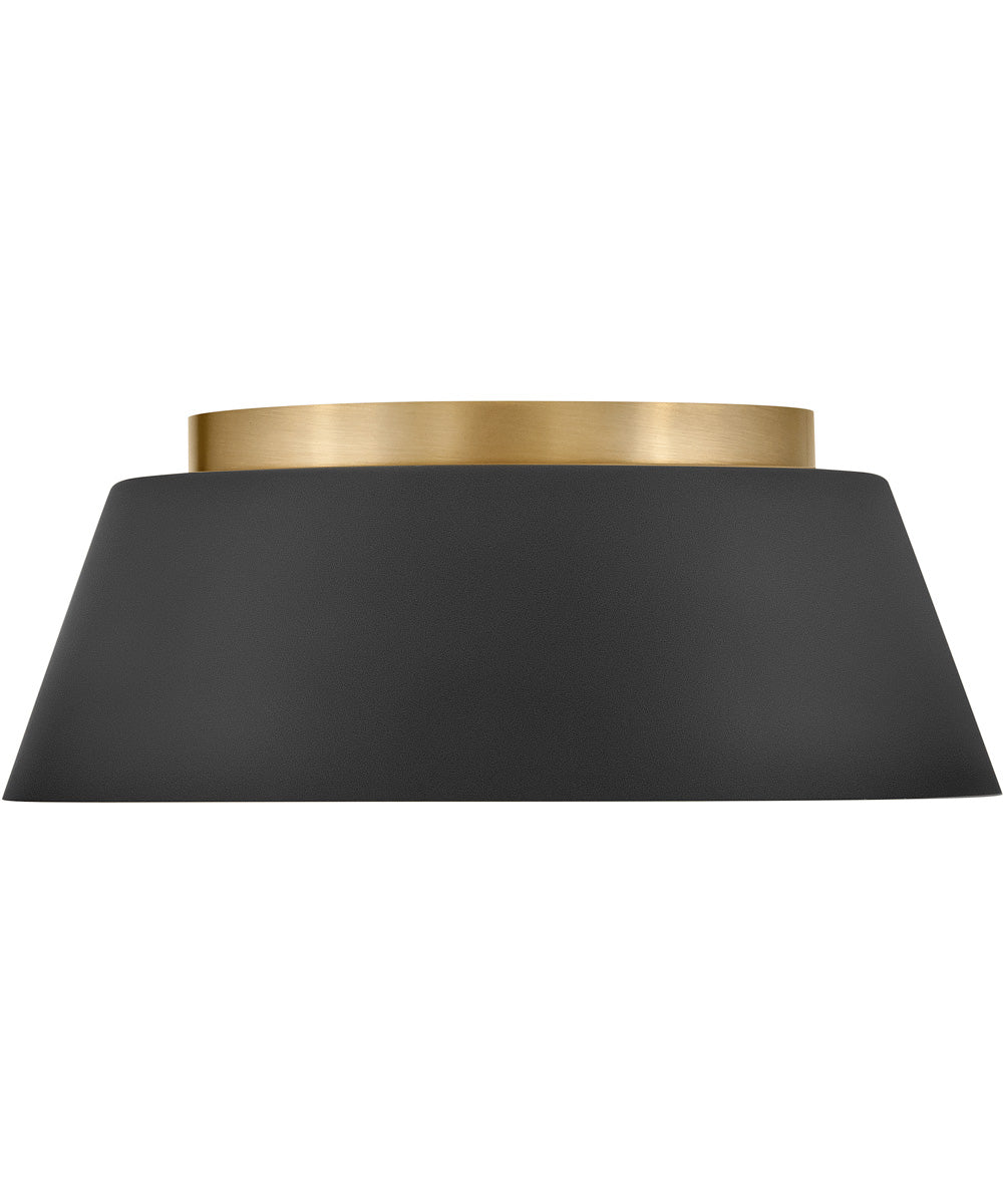 Tess 2-Light Medium Flush Mount in Black