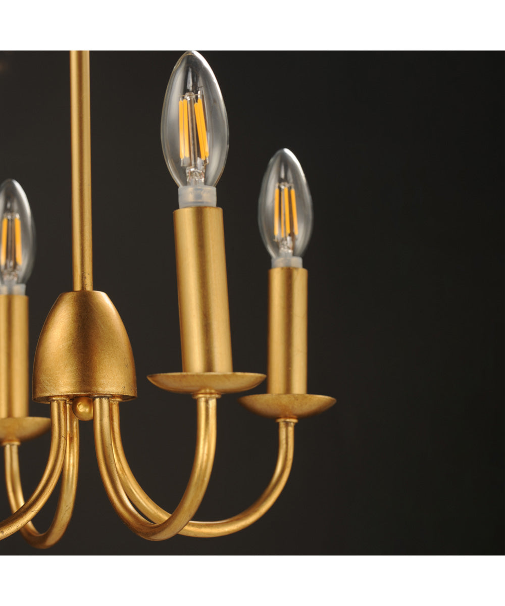 Plumette 8-Light Linear Pendant Gold Leaf