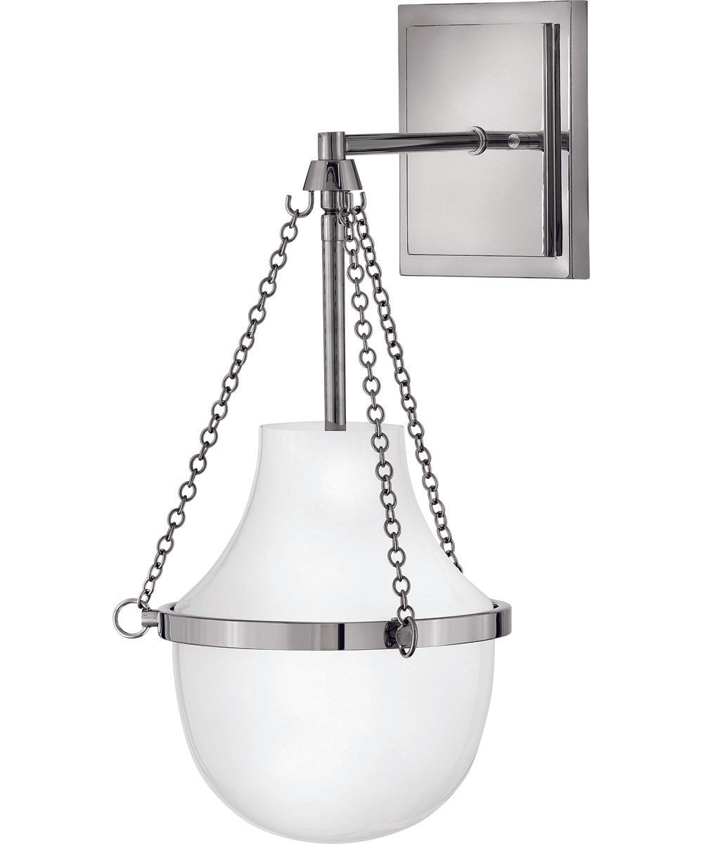 Collins 1-Light Medium Single Light Sconce in Polished Nickel