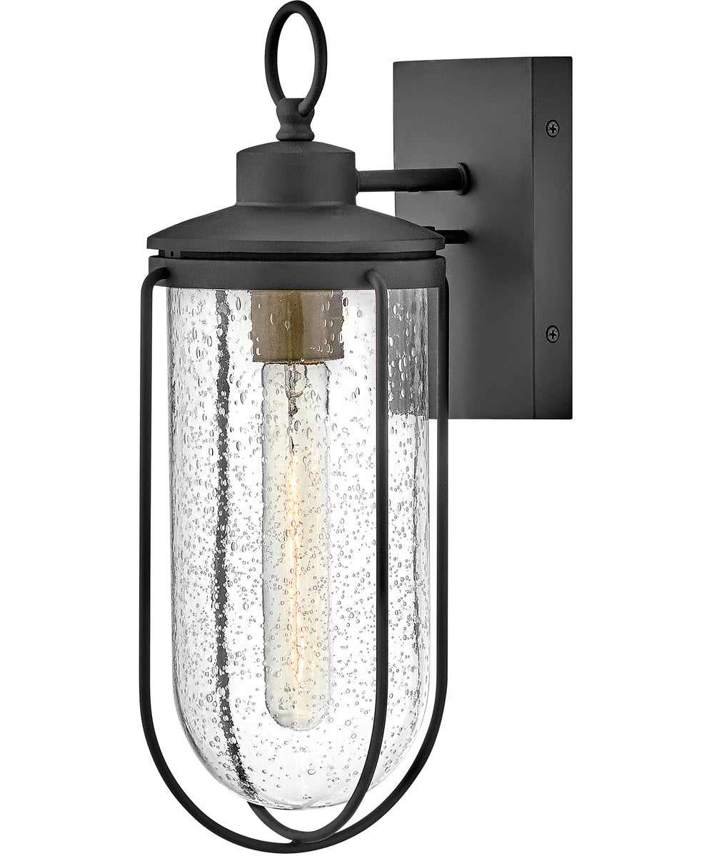 Moby 1-Light Medium Wall Mount Lantern in Museum Black