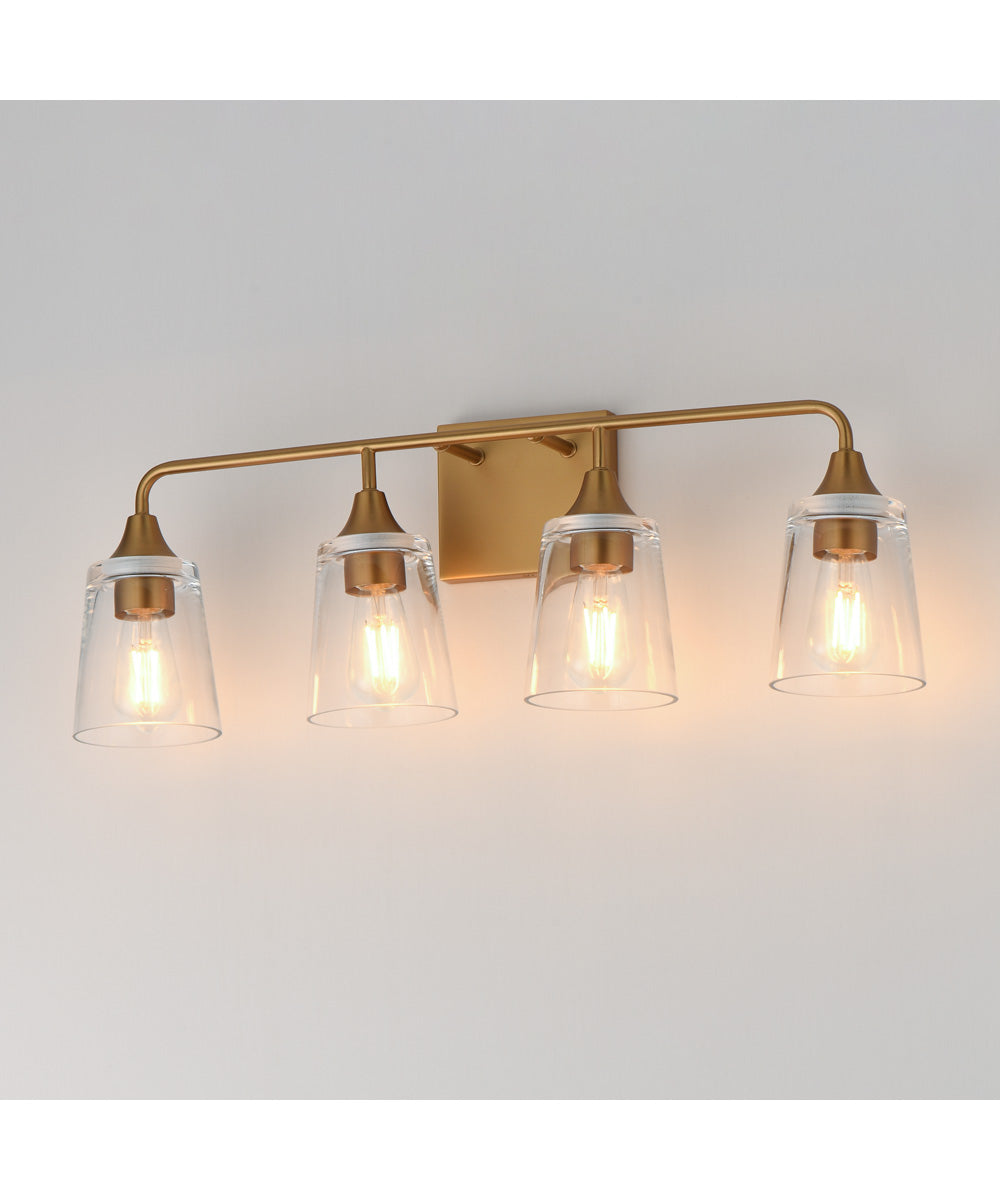 Hudson 4-Light Bath Vanity Natural Aged Brass