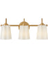 Honey 3-Light Medium Three Light Vanity in Distressed Brass