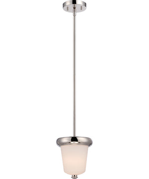 7"W Dylan 1-Light LED Pendant Polished Nickel