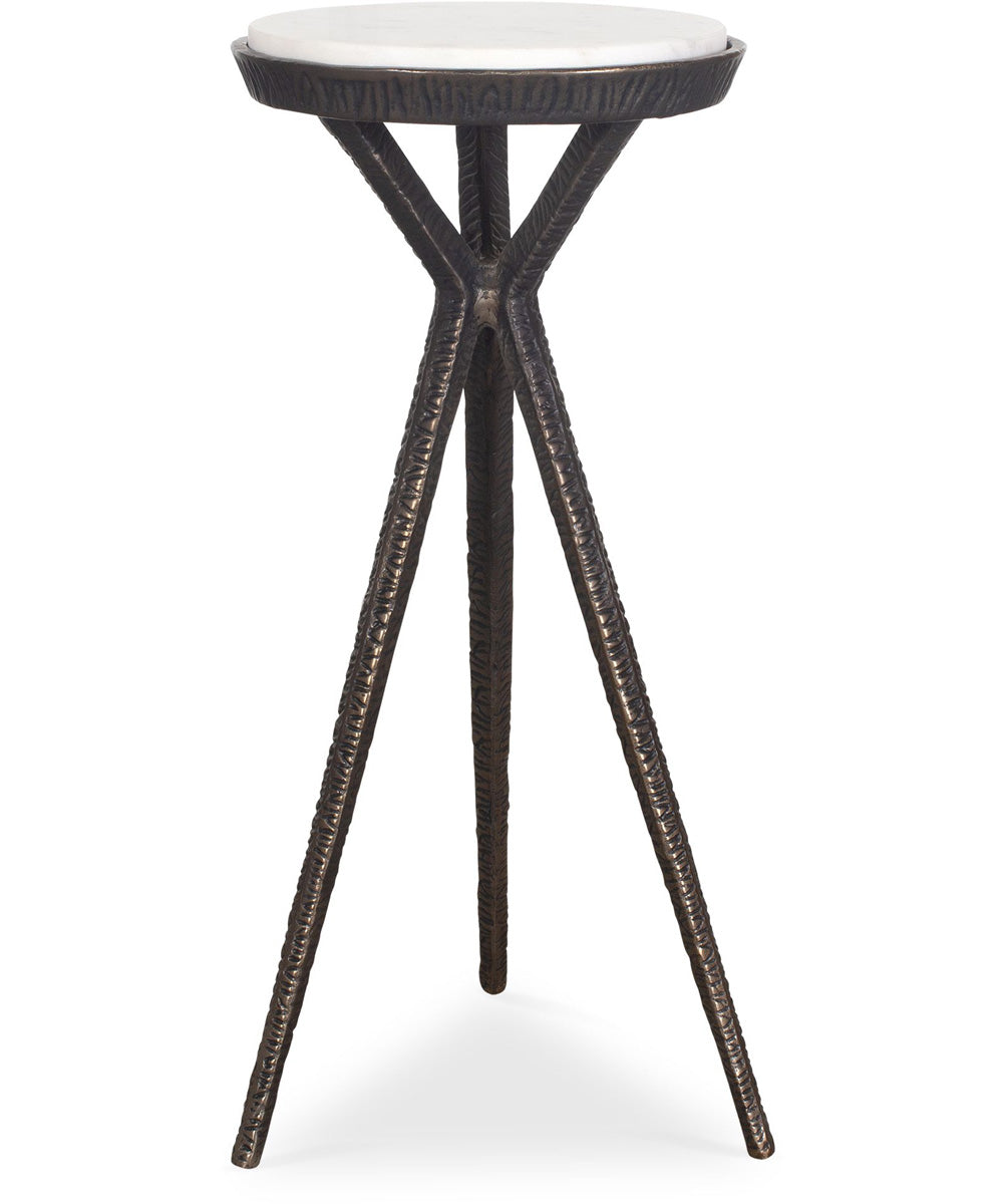 Tilton White Marble Accent Table