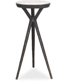 Tilton White Marble Accent Table