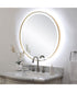 Crofton Lighted Brass Round Mirror