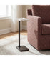Accent Table with White Marble Tray Top in Dark Bronze