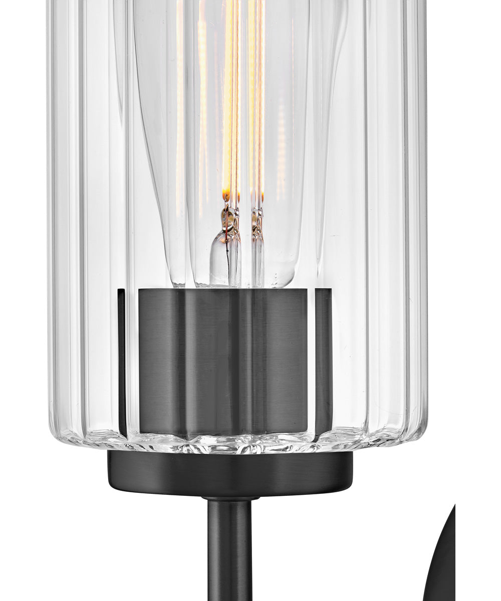 Leta 1-Light Medium Single Light Sconce in Black