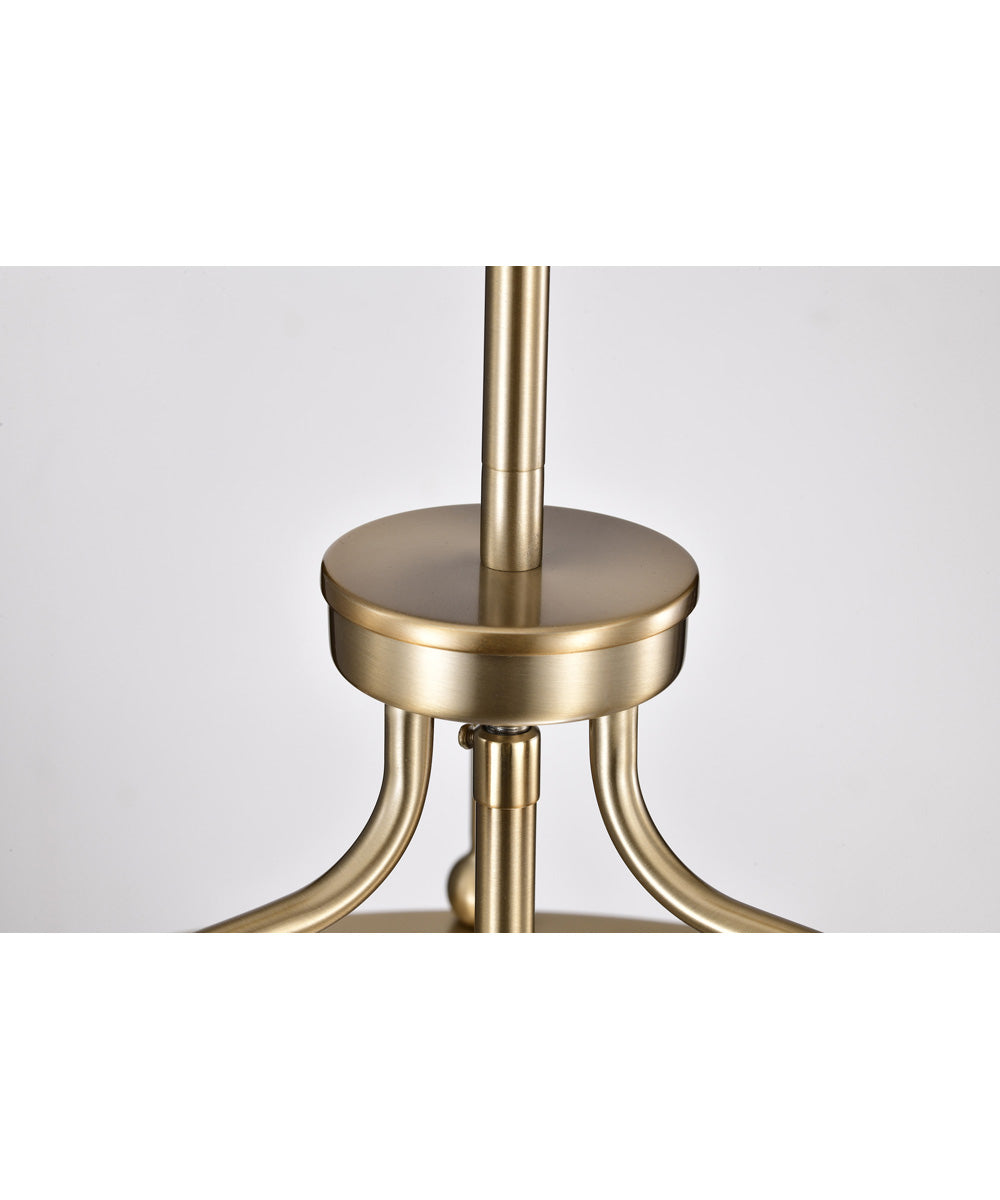 Yorktown 4-Light Pendant Burnished Brass