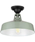 Cedar Springs 1-Light Farmhouse Semi-Flush Mount Pistachio
