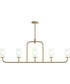 Mack 5-Light Linear Chandelier with Layered Glass Shades Brushed Gold