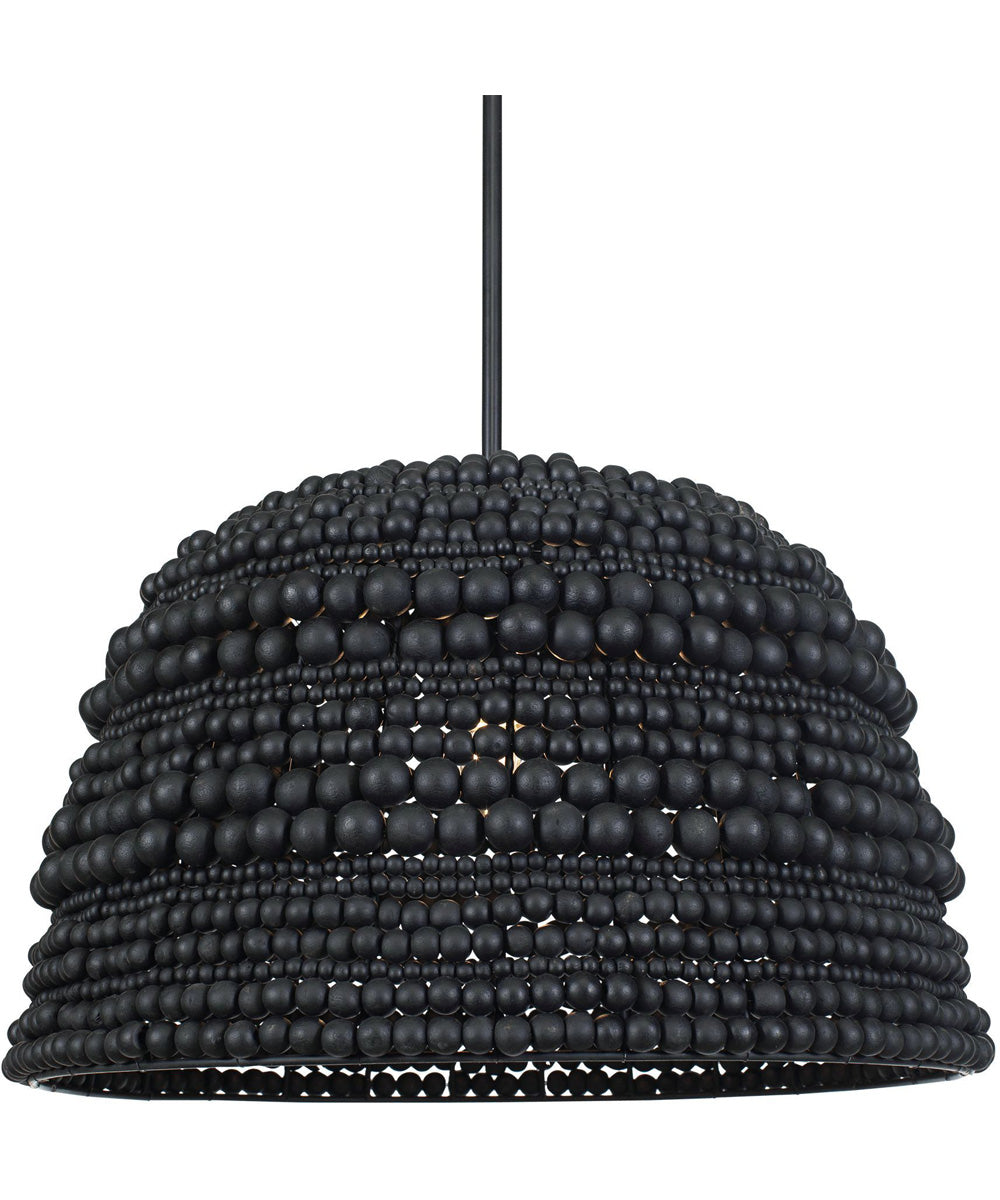 Persephone Black Bead 1 Light Pendant