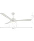Axion I 52 in. 3-Blade Modern LED Ceiling Fan Matte White