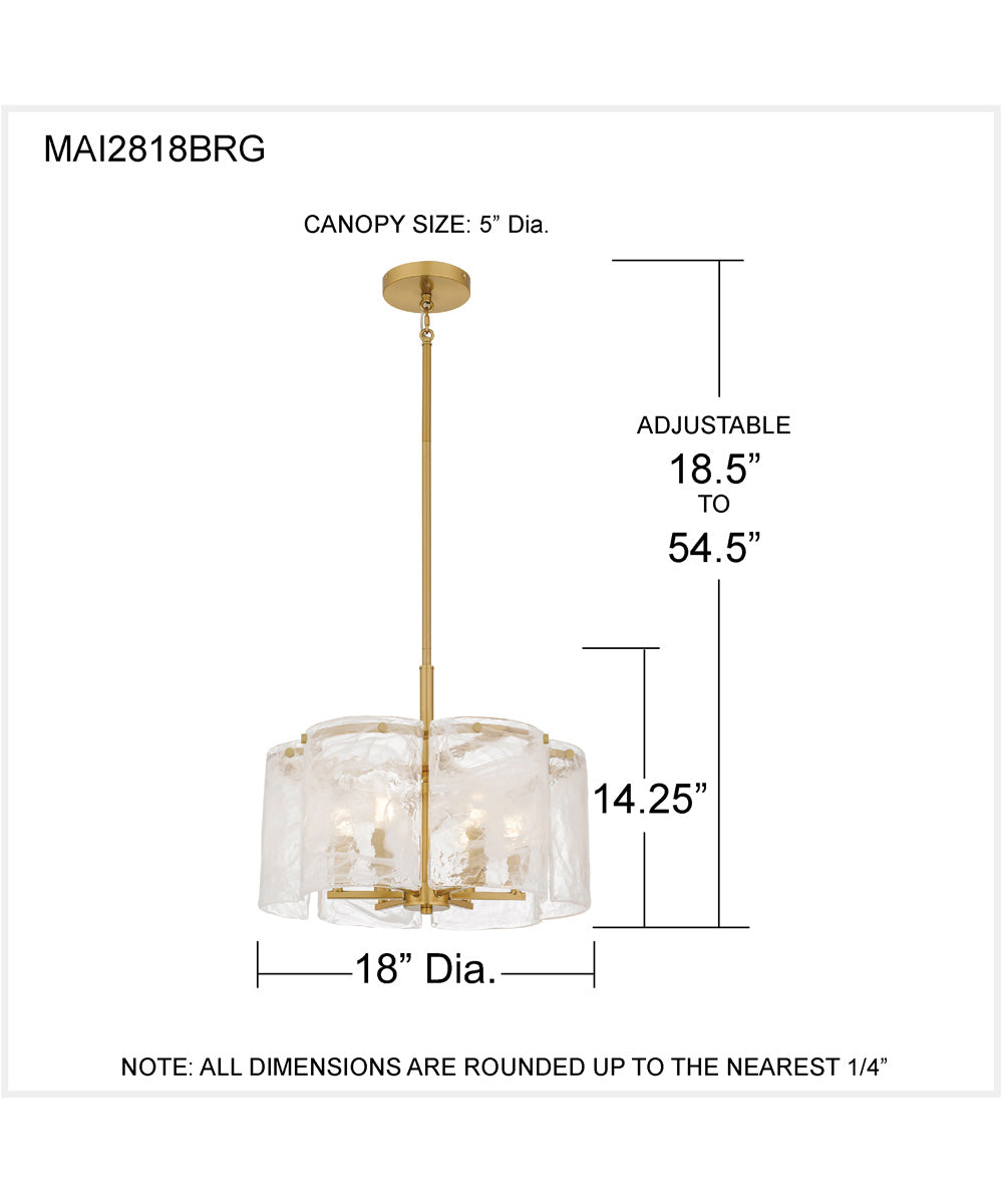 Maisie 6-light Pendant Brushed Gold