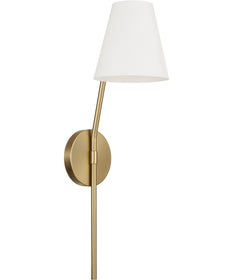 Cami 1-Light Sconce Aged Brass and White