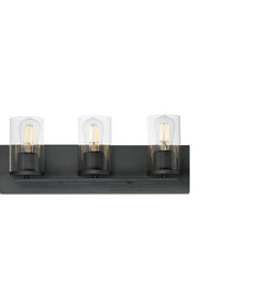 Lateral 3-Light Bath Vanity Black