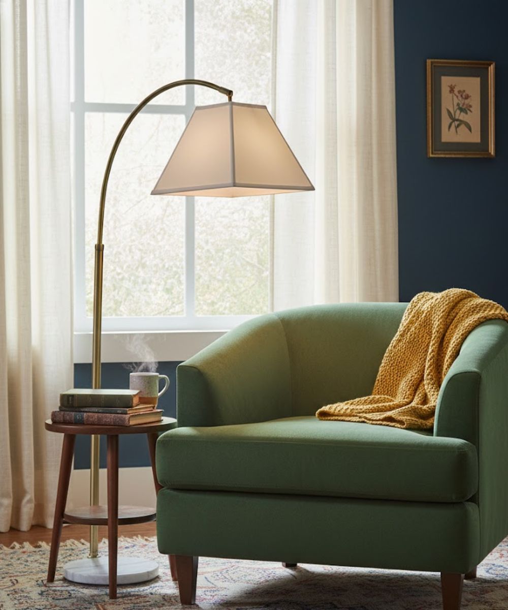 4x8x8 Ivory Shadow Tapered Square Hardback Lampshade