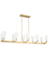 Tosca 10-Light Modern Luxe Linear Chandelier Brushed Bronze