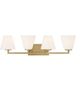 Palmyra 4 Light Vanity Brushed Gold
