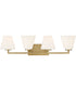 Palmyra 4 Light Vanity Brushed Gold