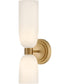 Tallulah 2-Light Medium Two Light Sconce in Lacquered Brass