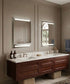 36"W x 26"H 4-Light Integrated LED Backlit Mirror with Bluetooth Soundbar