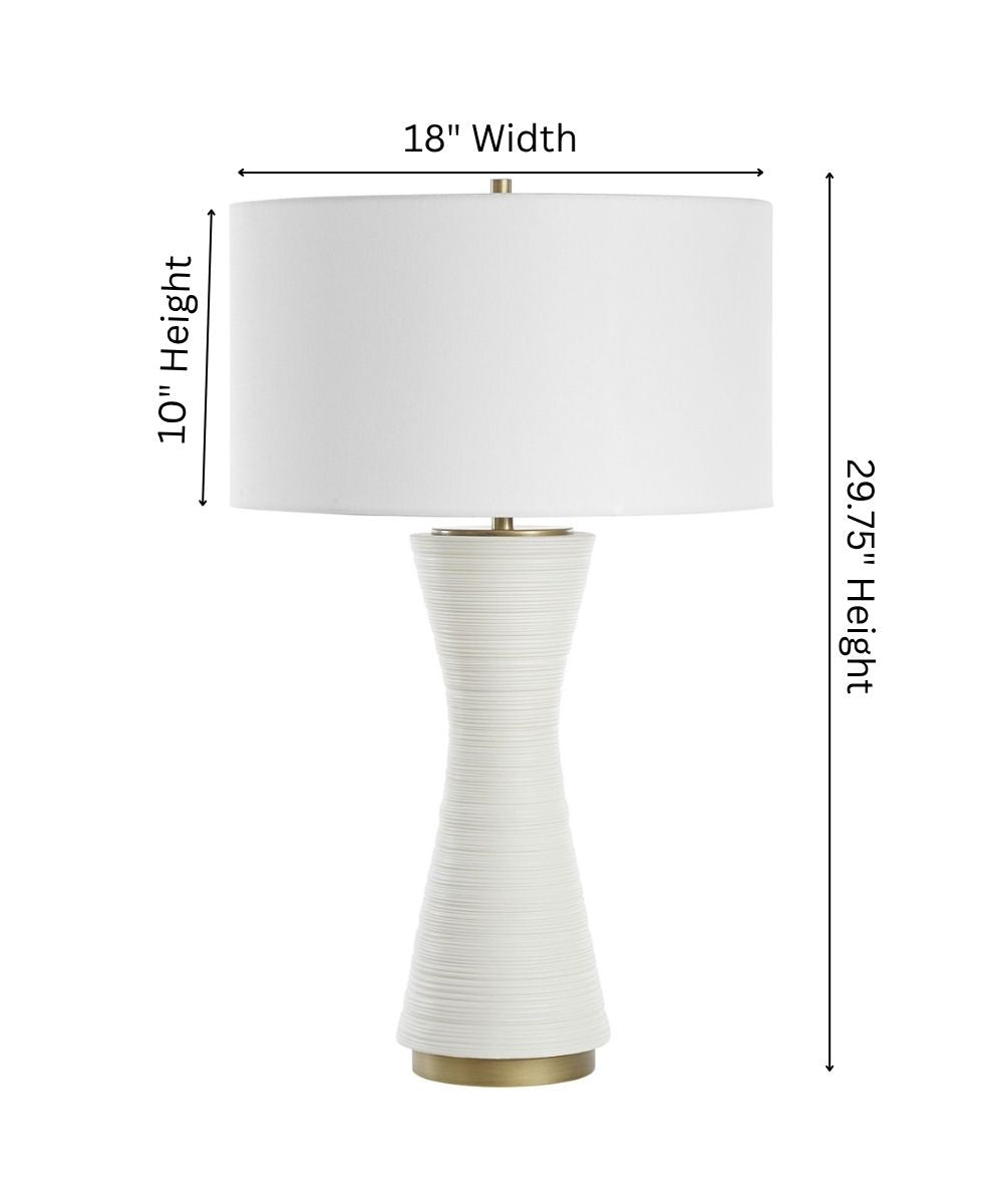 Ridgeline Matte White Table Lamp