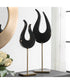 Black Flame Sculptures, Set of 2