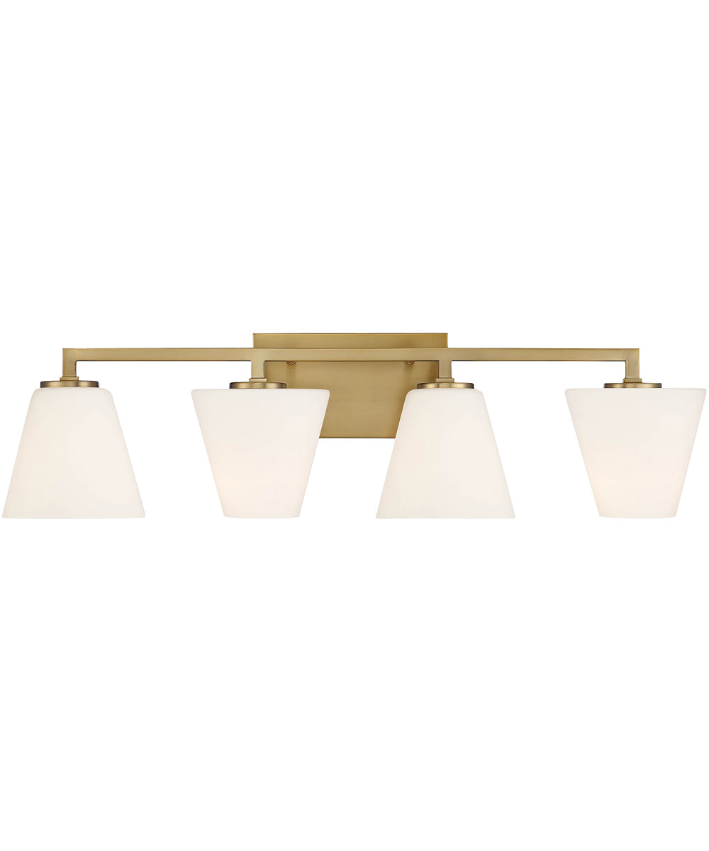 Palmyra 4 Light Vanity Brushed Gold