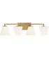 Palmyra 4 Light Vanity Brushed Gold