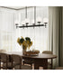 Rigsby 6-Light Linear Chandelier Matte Black