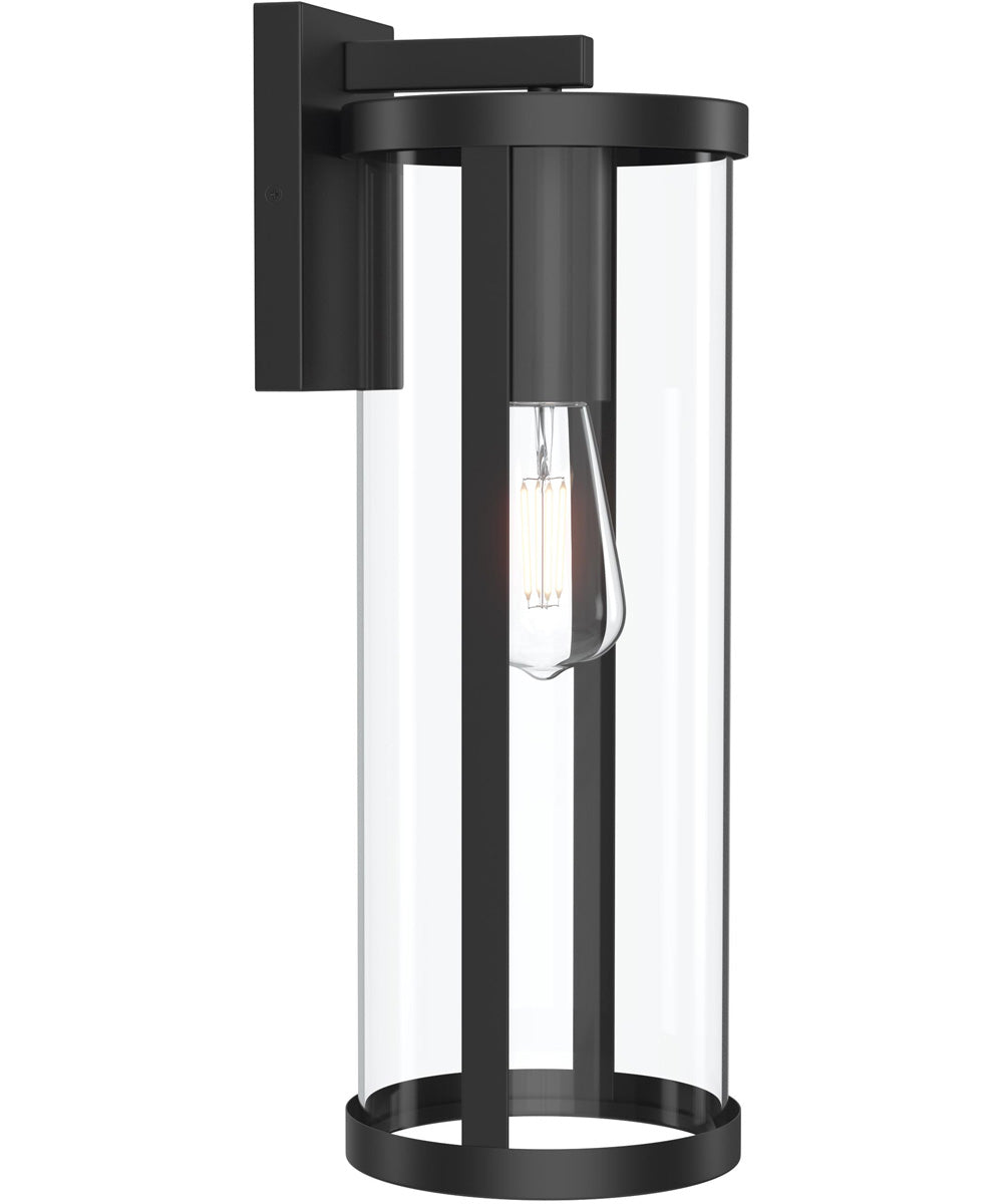 Kagen Extra Large Outdoor Wall Light with Clear Glass Panels Matte Black