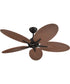 Getaway 52" 5-blade Outdoor Wet Rated Celing Fan Fan Flat Black