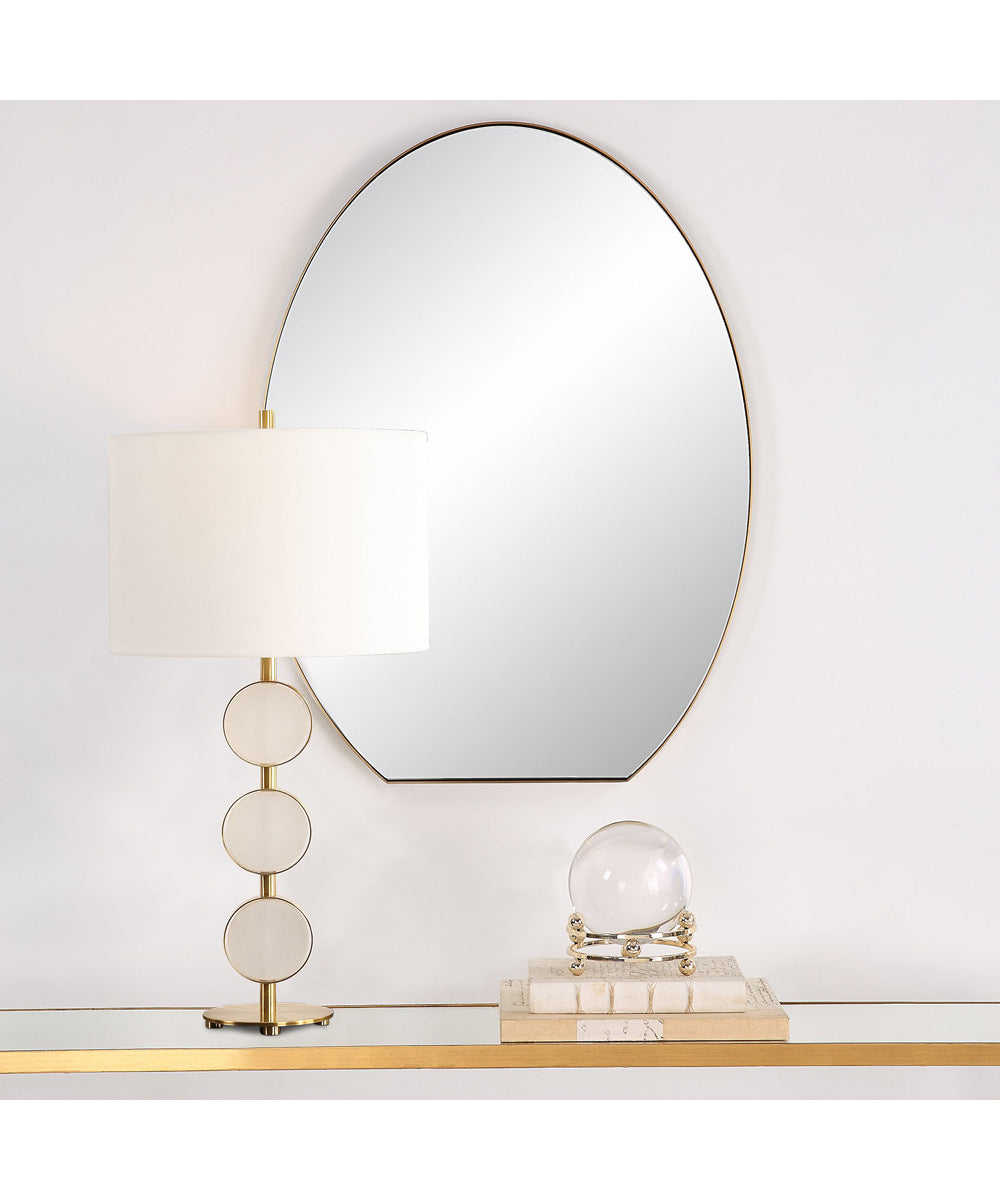 Cabell Brass Oval Mirror