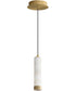 Aragon 9 inch LED Pendant White Alabaster / Gold