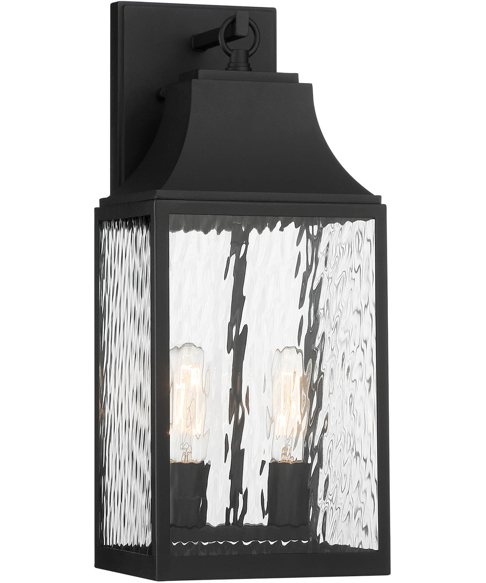 Blueberry Trail 2 Light Wall Lantern Black