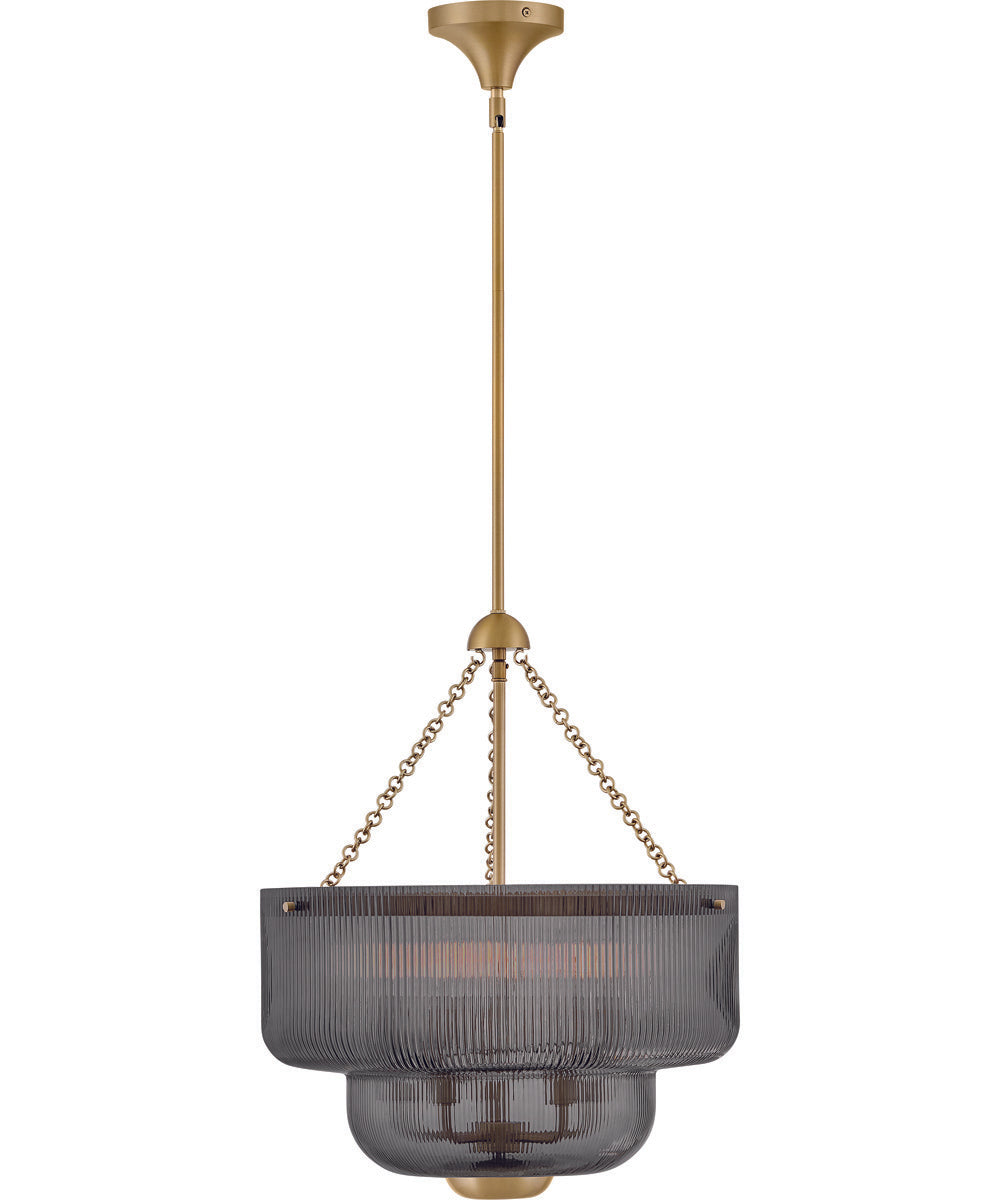 Adella 5-Light Large Pendant in Lacquered Brass
