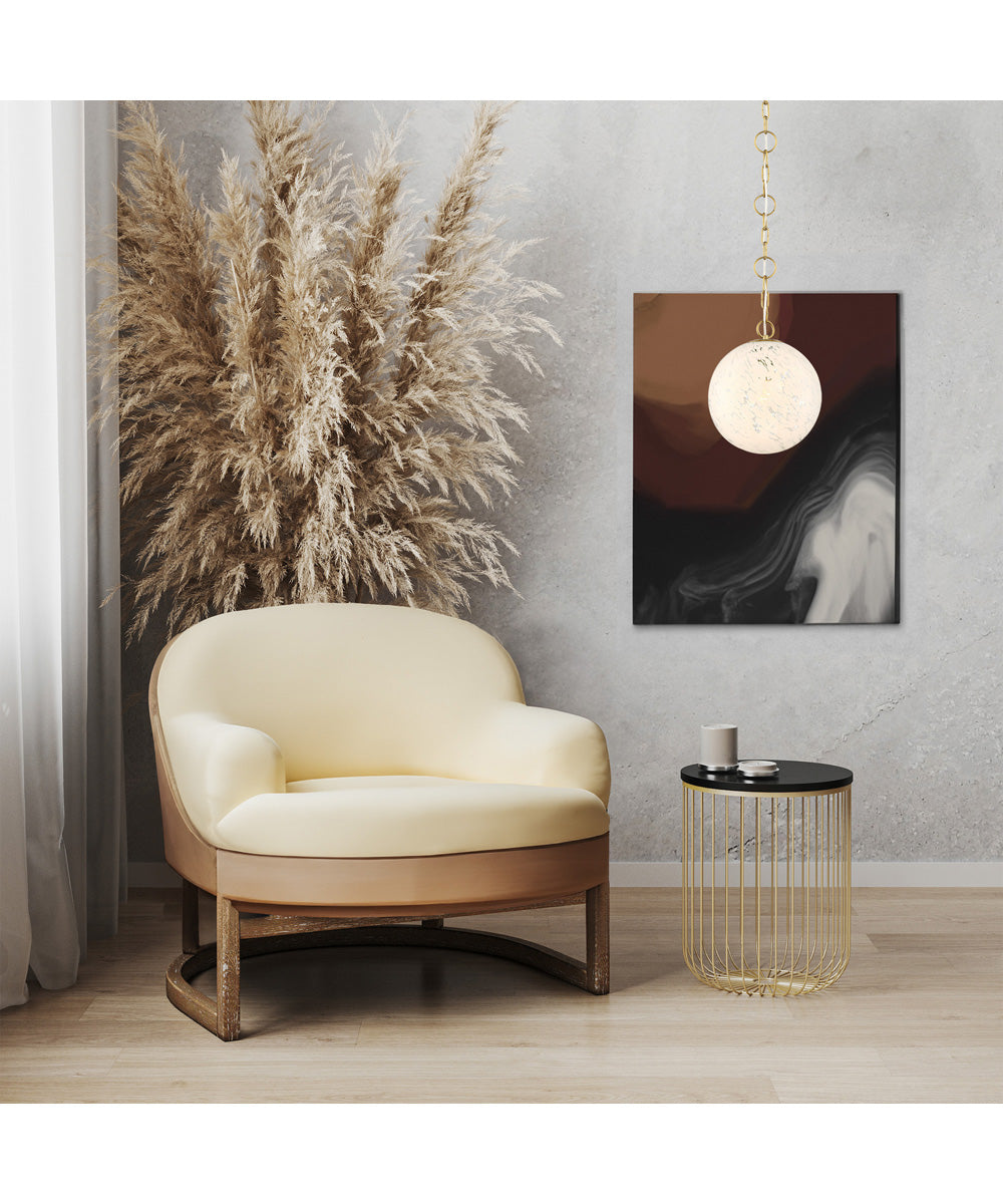 Wine Flower 1 Light Pendant Brushed Gold