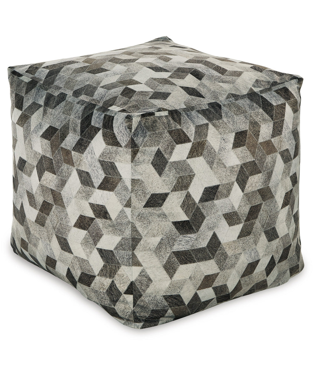 Albermarle Pouf Gray/Brown