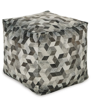 Albermarle Pouf Gray/Brown