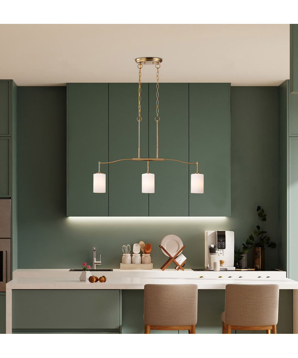 Liam 3-Light Pendant Burnished Brass