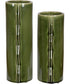 Meander Green Vases, Set of 2
