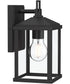 Cantley Small Outdoor Wall Lantern with Clear Glass Panels Matte Black