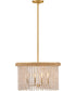 Indra 4-Light Large Convertible Semi-Flush Mount in Lacquered Brass