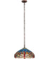18" Wide Tiffany Hanginghead Dragonfly Pendant