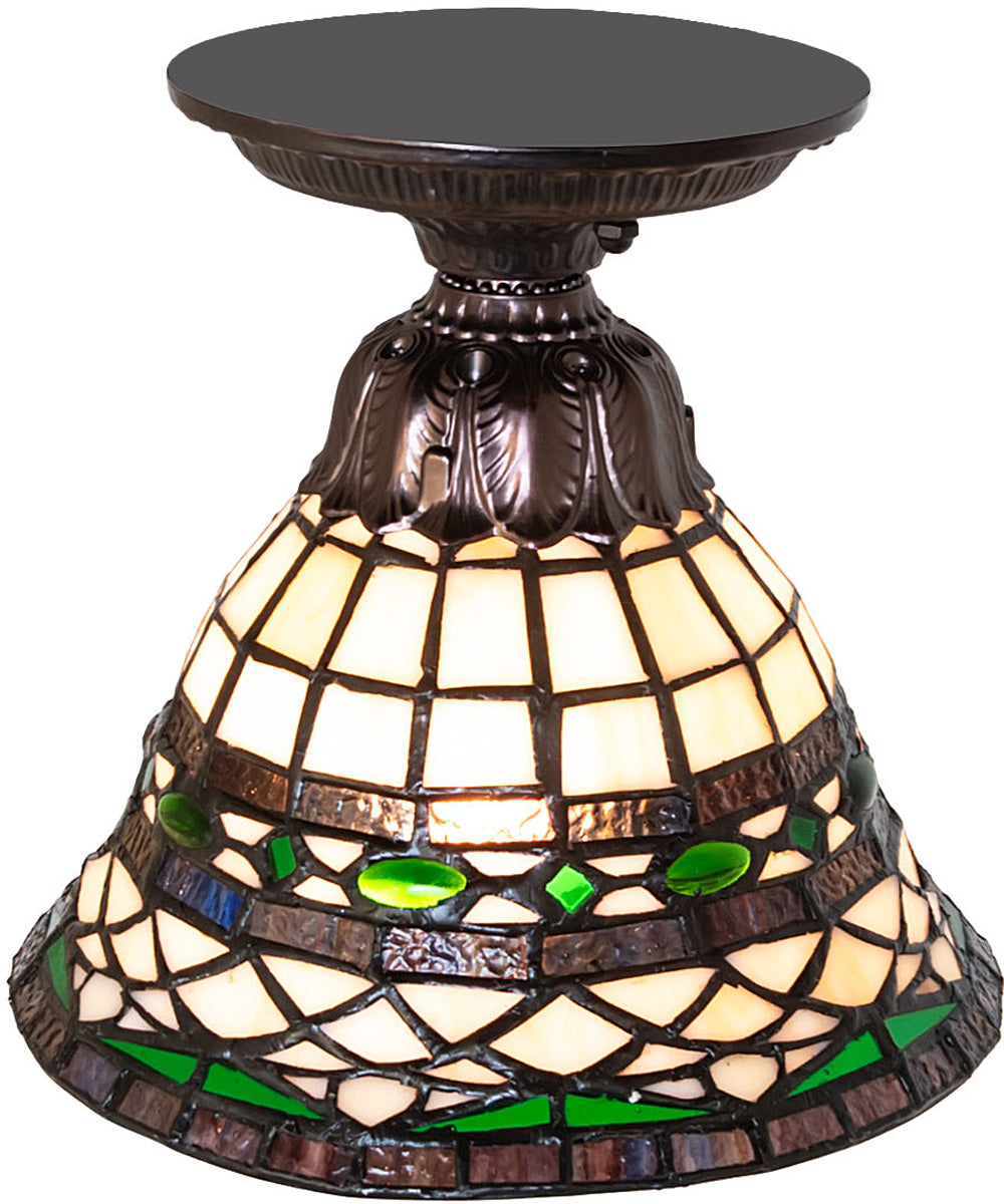 8" Wide Tiffany Roman Flushmount